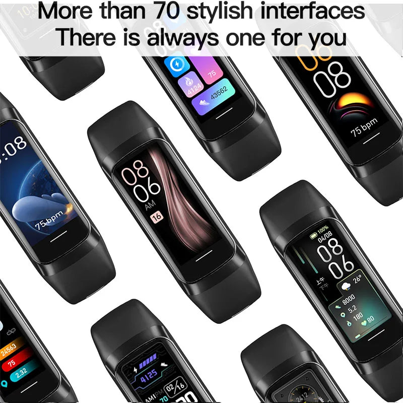 Amoled Smart Watch Smartwatch Band Women Heart Rate Blood Waterproof Connected Smart Bracelet Sport Fitness Tracker