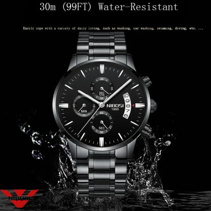 Relojes NIBOSI para hombre, relojes de lujo de primeras marcas, reloj Masculino, reloj de vestir informal a la moda para hombre, relojes de pulsera militares de cuarzo Saat