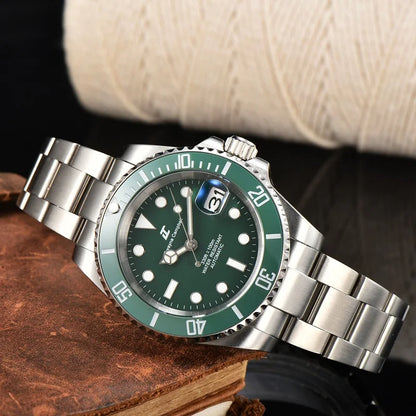 Reloj automático con logotipo S personalizado de 40mm para hombre, diseño Sub-Mariner, resistente al agua, movimiento NH35, reloj de pulsera luminoso de acero inoxidable BGW9