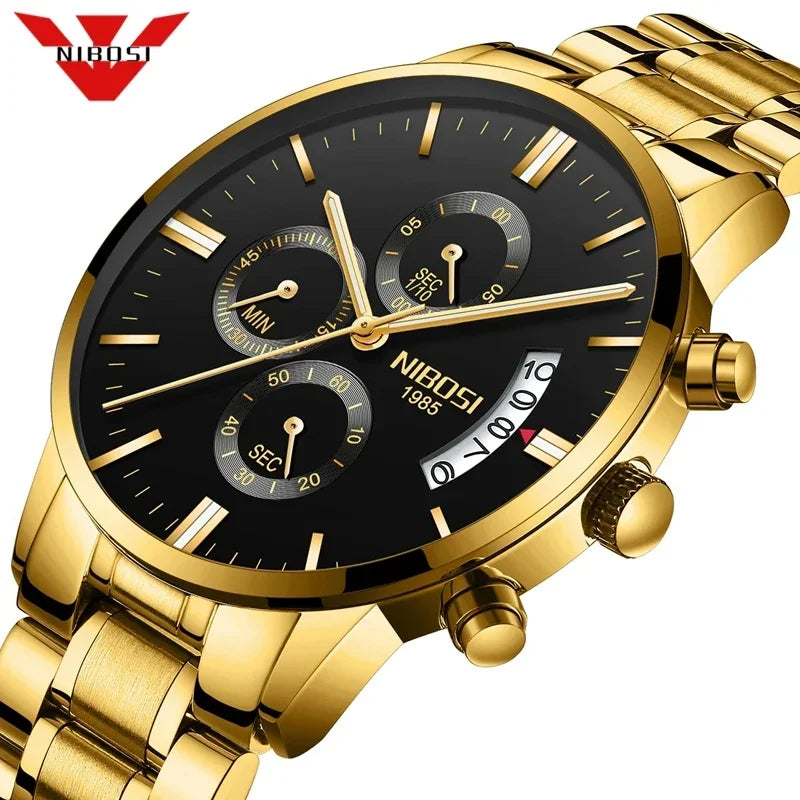 Relojes NIBOSI para hombre, relojes de lujo de primeras marcas, reloj Masculino, reloj de vestir informal a la moda para hombre, relojes de pulsera militares de cuarzo Saat