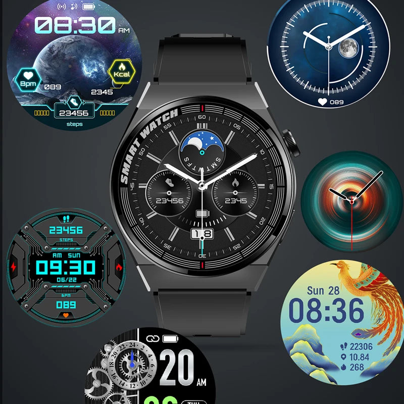 Reloj inteligente 2024 ECG + PPG con llamada Bluetooth para hombre, pantalla AMOLED HD, rastreador deportivo, resistente al agua, reloj inteligente para hombre para Huawei Xiaomi