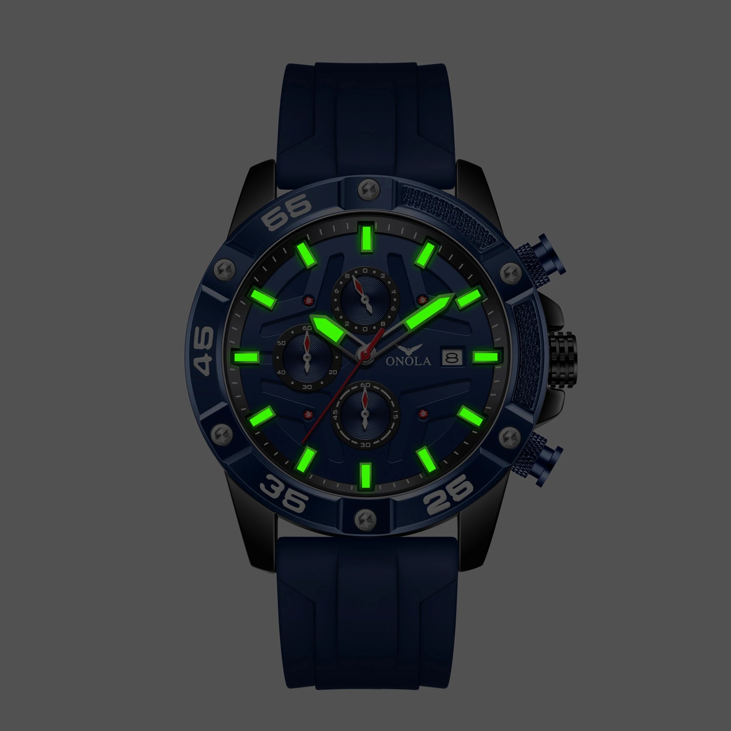 ONOLA nuevo reloj de alta calidad para hombre, reloj de pulsera militar resistente al agua luminoso a la moda, relojes de cuarzo multifuncionales