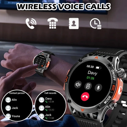 2024 New With Flashlight Smart Watch  Men Heart Rate Sports Fitness Tracker IP68 Waterproof Calling SmartWatch For Huawei Xiaomi