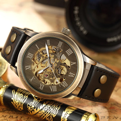 AUTOMATIC MAN WATCH MECHANICAL WATERPROOF WRIST WATCHES For Men LUXURY SKELETON MALE CLOCK STAINLESS STEEL SELF WIND Mens Watch