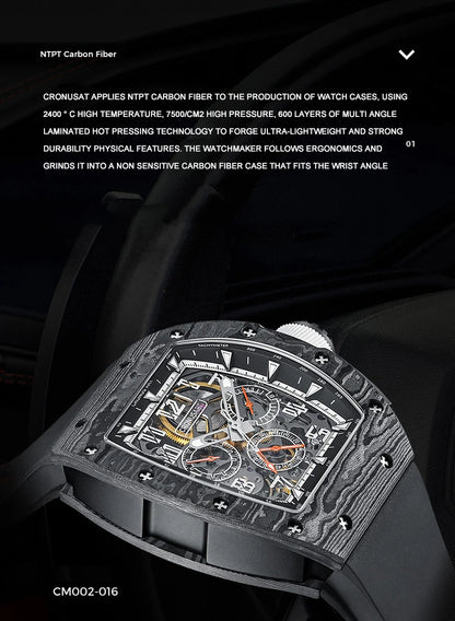 CRONUSART Carbon Fiber Series Series Luxury Automatic Mechanical Watch