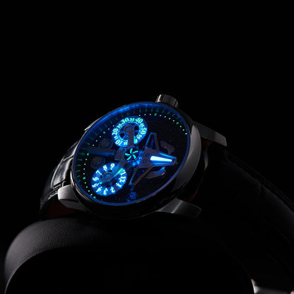 Relojes OBLVLO automáticos para hombre, reloj de pulsera mecánico de lujo de 41MM, luminoso, resistente al agua hasta 50M, zafiro, concepto único, esfera limitada