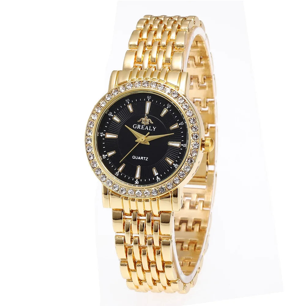 New Casual Watches Women Luxury Fashion Lovers Watch Rhinestone Stainless steel Quartz Watch Men Women Gift Business Wristwatch