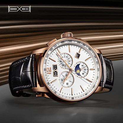 BEXEI 9059  Skeleton  fashion mechanical watch for men automatic movement  Luxury  synthetic sapphire waterproof   Reserve 45H