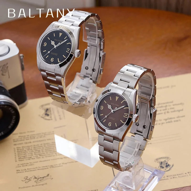 Baltany 1963 Explorer Homage Automatic Mechanical Men‘s Watches S204066 NH38 Stainless Steel Waterproof Luminous reloj hombre