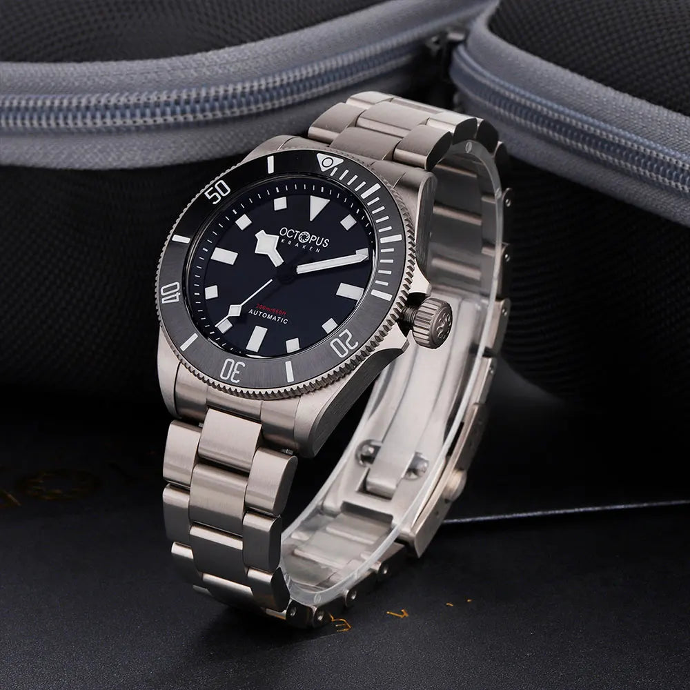 Octopus Kraken 39mm Titanium Business Male Diver Men's Watches Luminous Sapphire Original 20Bar Waterproof Automatic Mechanical