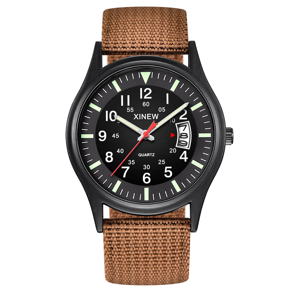 Reloj con correa de nailon y lona para hombre