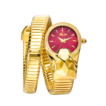 Women's Fashion Trend Diamond-encrusted Snake Watch