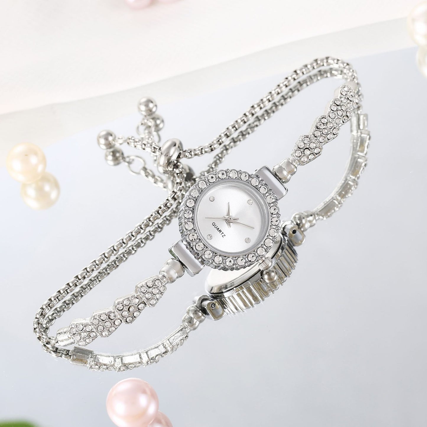 Reloj de pulsera ajustable Reloj de cuarzo para mujer