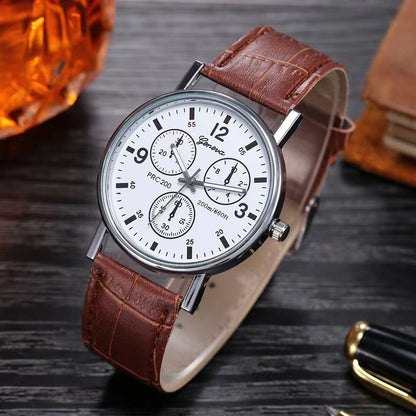 Reloj de cuarzo para hombre, moderno, informal y a juego