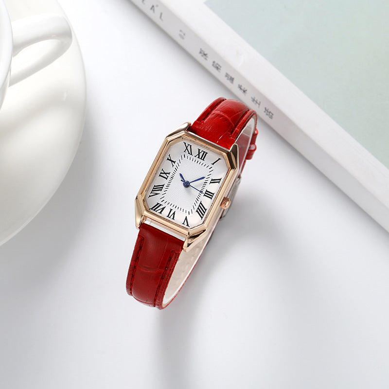 Reloj de moda retro, sencillo y elegante para mujer