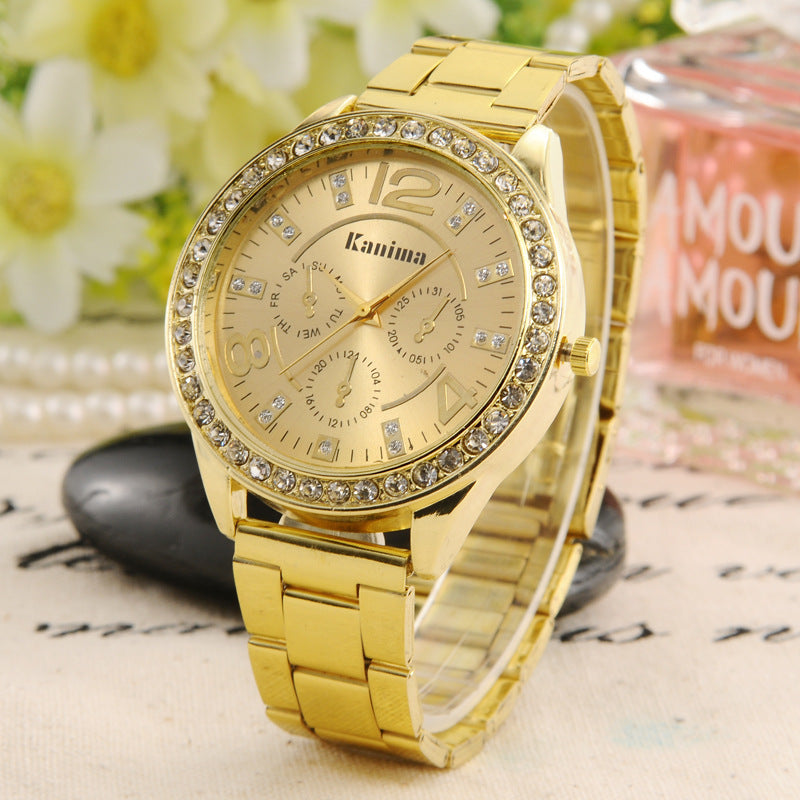 Relogio Feminino Nueva marca Kanima Crystal Reloj de cuarzo informal