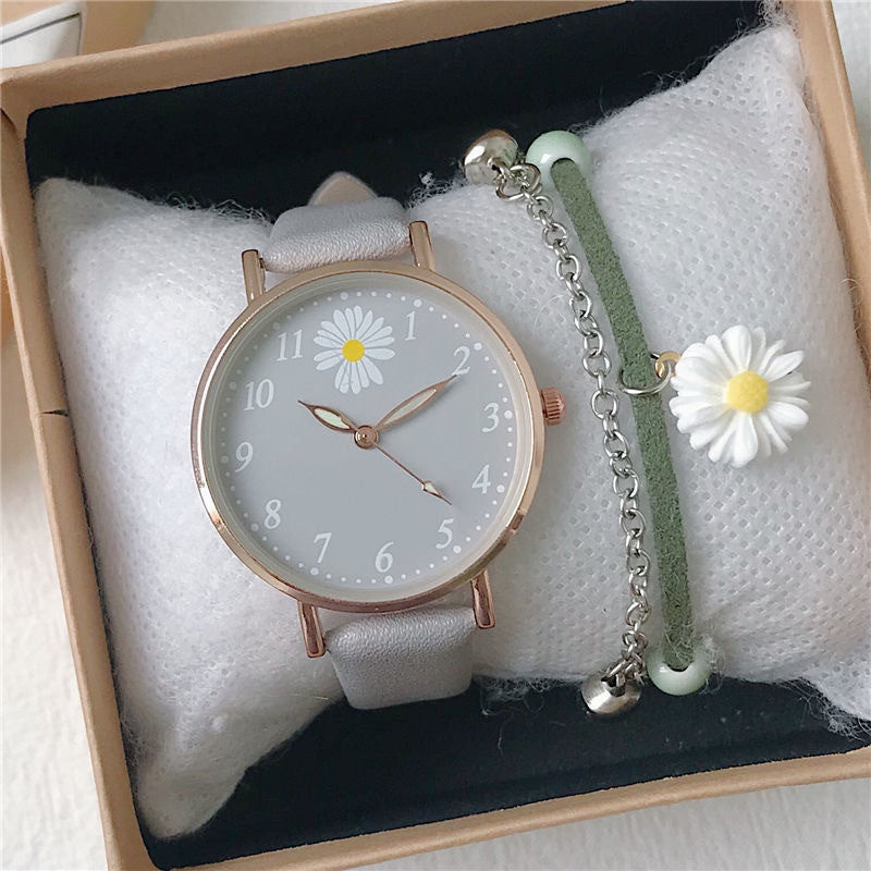 All-match Fashion Trendy Girls' Cute Quartz Watch Set