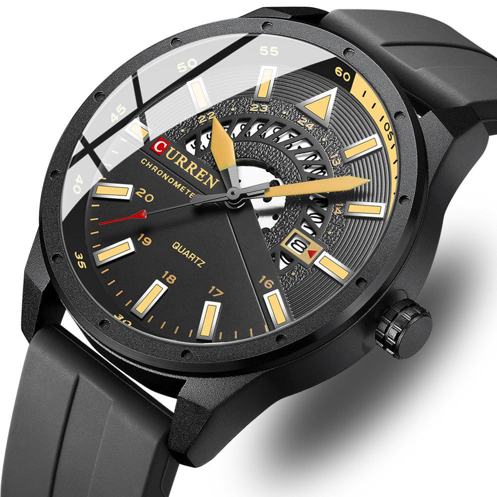 Reloj de cuarzo con cinta informal de moda para hombre