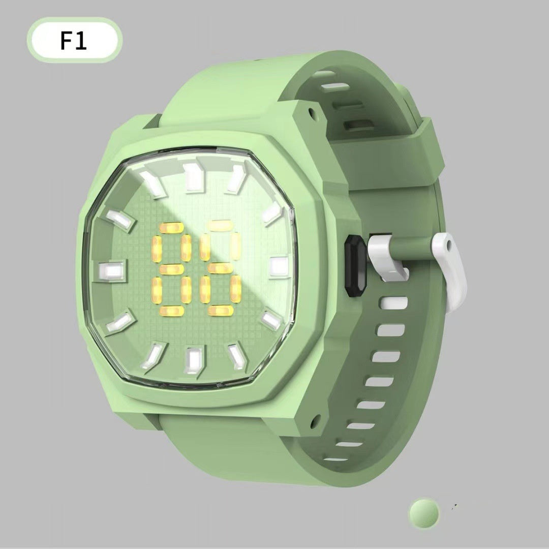 Reloj deportivo digital LED electrónico F1 Square 3D para niños