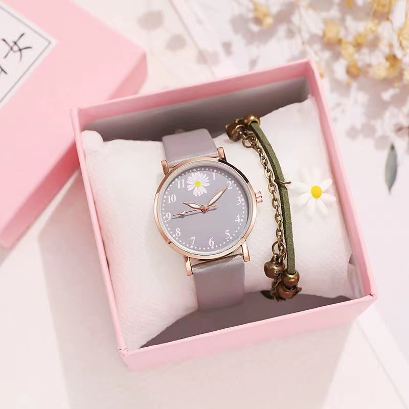 Reloj de niña Little Daisy, estilo Mori, estilo universitario, estilo artístico retro de Hong Kong, reloj para mujer estudiante