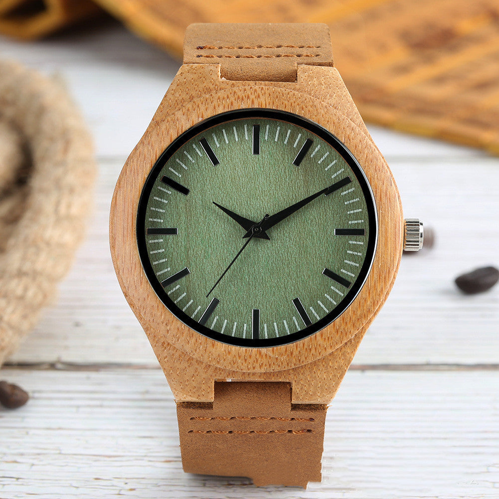 Reloj de cuarzo de madera de estilo nuevo y moderno para hombre