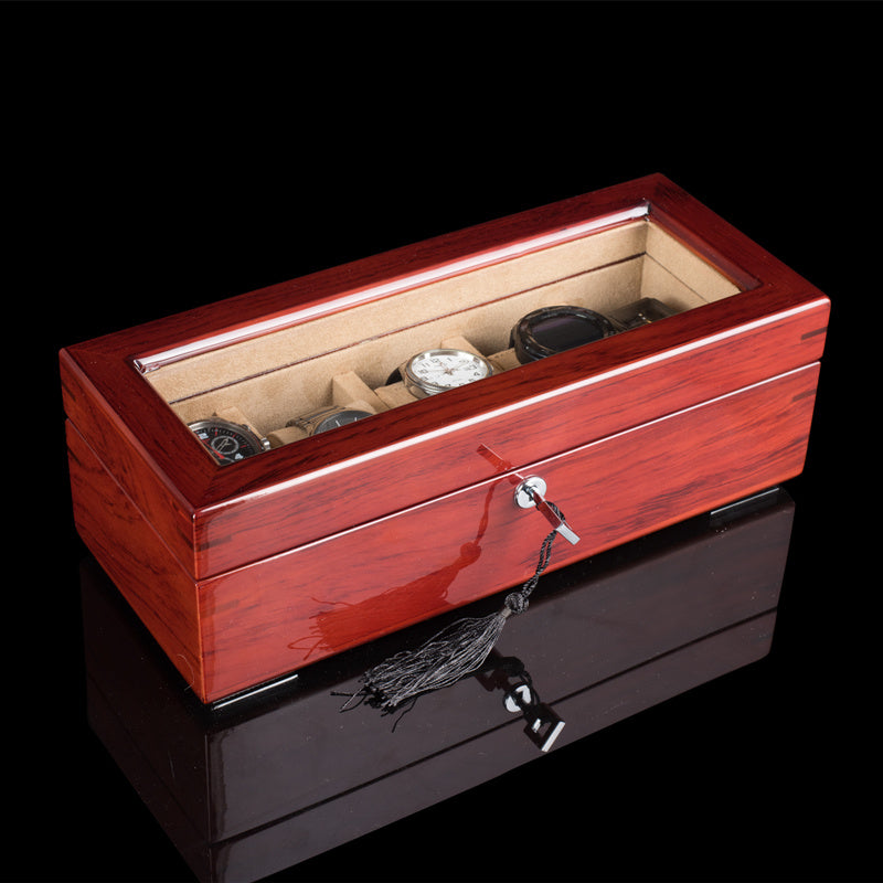 Rosewood Solid Wood Skylight Watch Box Mechanical Watch Storage Box