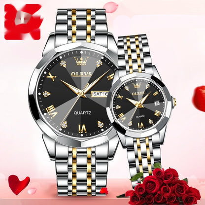 Reloj de Cuarzo Regalo del Día de San Valentín Pareja Reloj Hombres