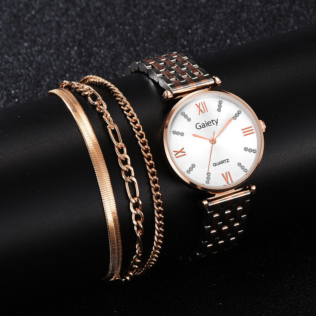 Nuevo reloj de cuarzo con personalidad y tendencia de moda para damas con diamantes