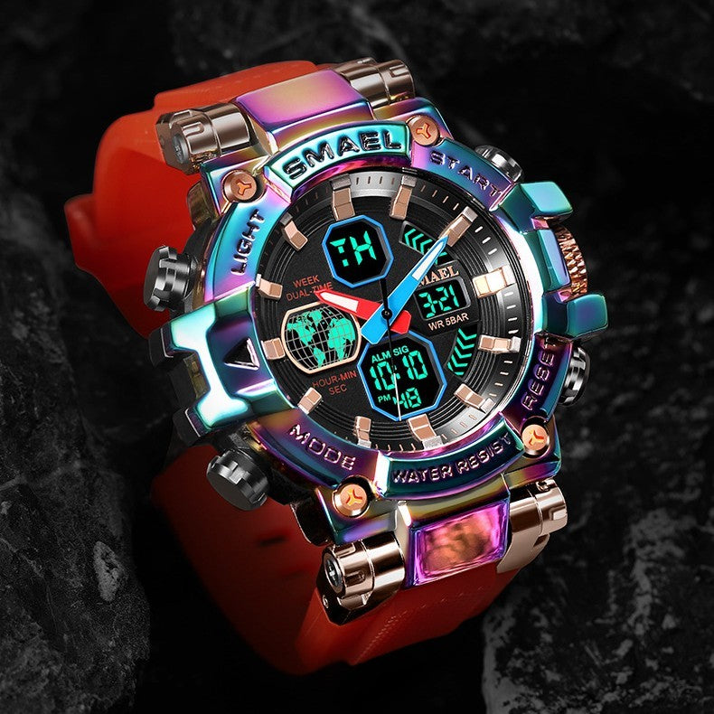 Reloj de aleación colorido para exteriores para hombre