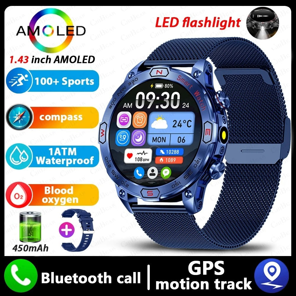 Reloj inteligente con pantalla HD AMLOED, llamadas por Bluetooth y reloj deportivo