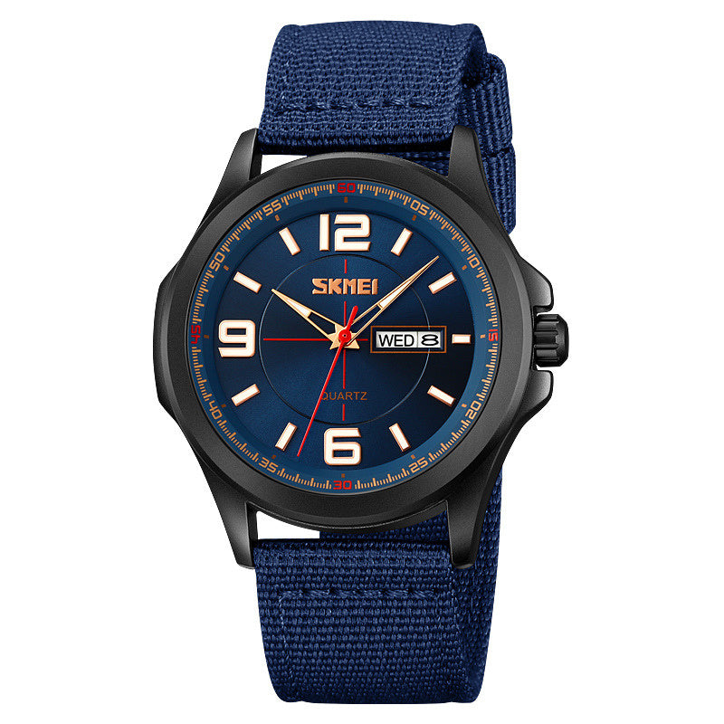 Reloj de pulsera clásico para hombre, redondo, luminoso, resistente al agua, de cuarzo