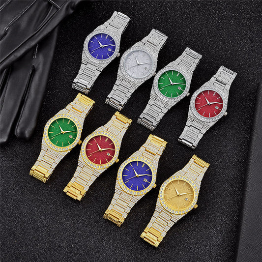 Men's Diamond Calendar Quartz Watch