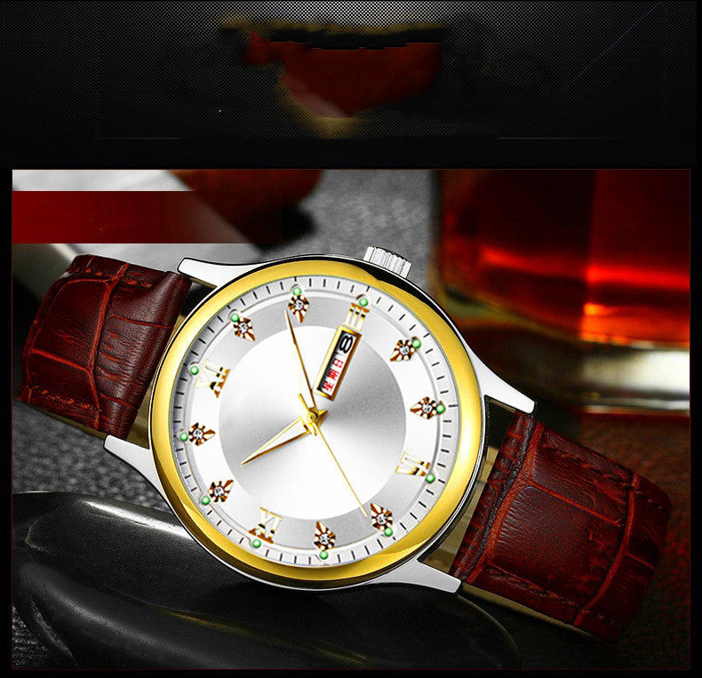 Fashion Calendar Room Gold Men's Watch