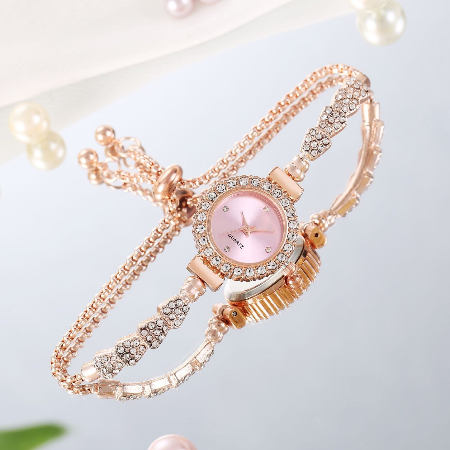 Reloj de pulsera ajustable Reloj de cuarzo para mujer