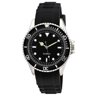 Reloj de cuarzo de silicona luminoso, moderno y resistente al agua