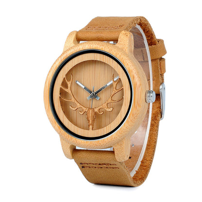 Reloj de madera para parejas de bambú