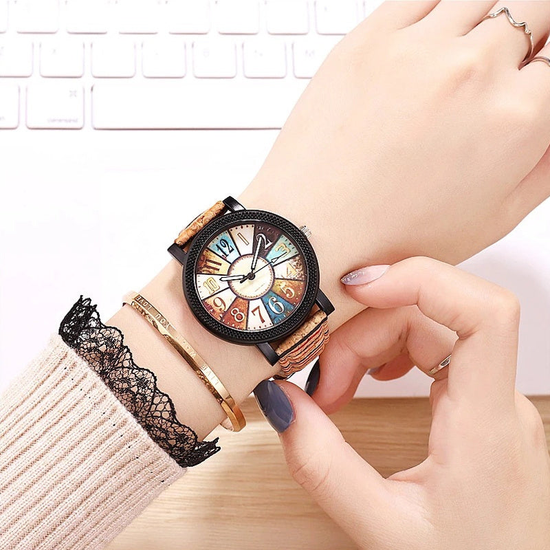 Reloj de pulsera de cuarzo para mujer, estilo vintage, informal, de cuero, regalo