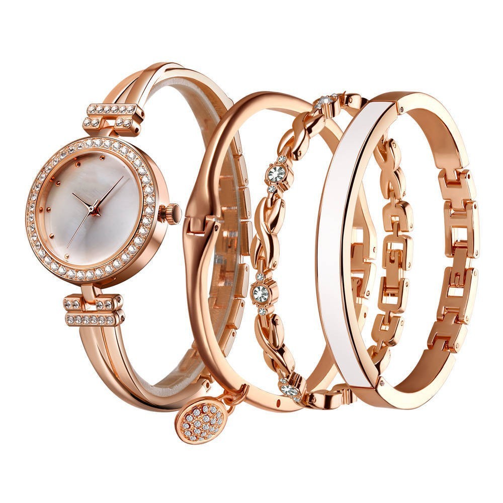 Conjunto de reloj de cuarzo de moda para mujer