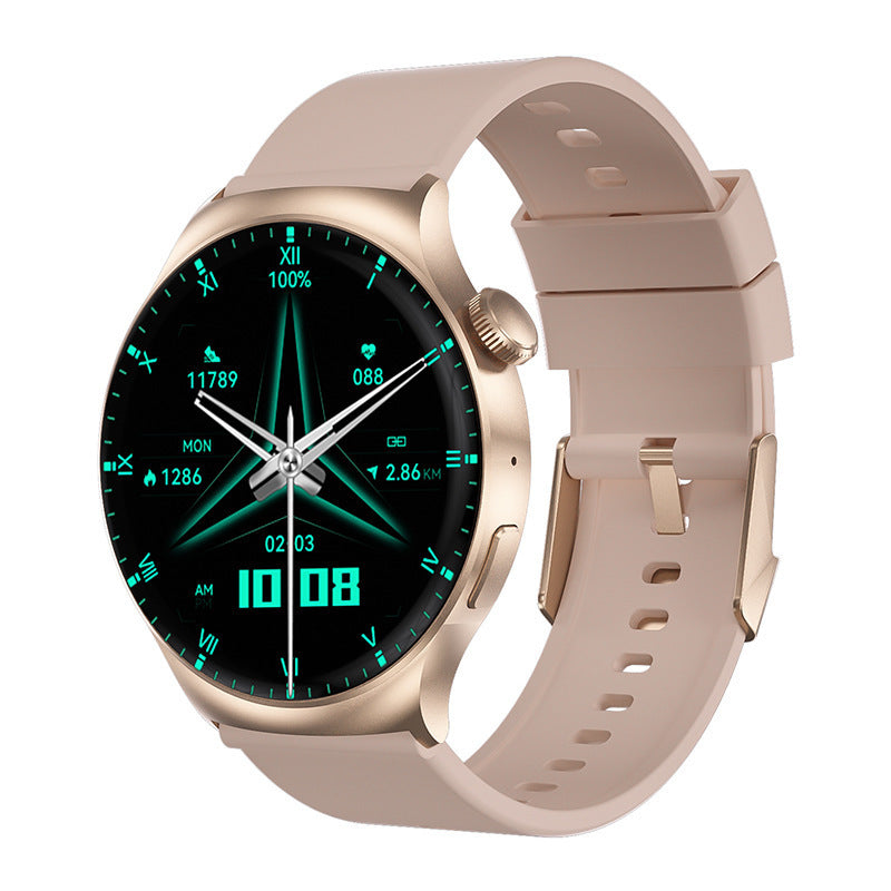 Reloj inteligente con llamadas por Bluetooth, asistente femenina, pulsera de presión arterial y frecuencia cardíaca, multideporte