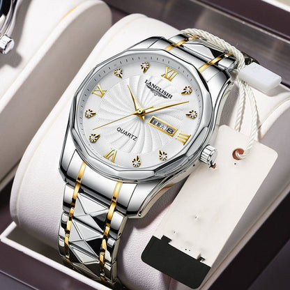 Nuevo reloj de moda para hombre, resistente al agua, de acero de tungsteno de alta calidad