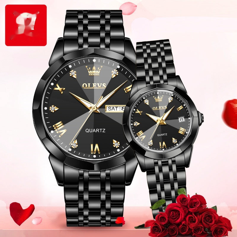 Reloj de Cuarzo Regalo del Día de San Valentín Pareja Reloj Hombres