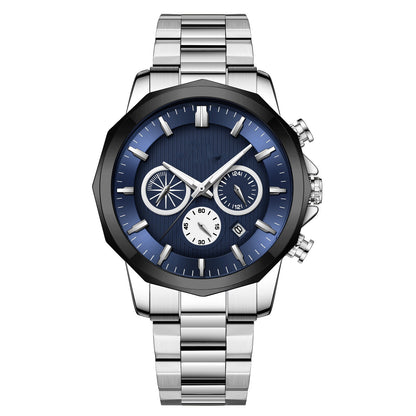 Reloj de cuarzo deportivo multifuncional de moda para hombre