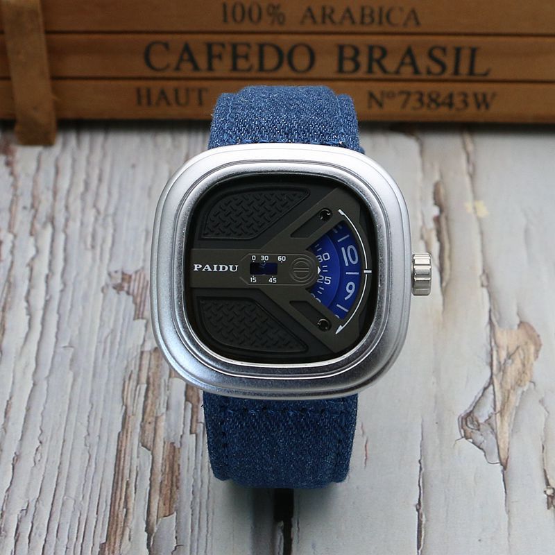 Reloj de moda para hombre con correa de cuero que combina con todo Reloj de cuarzo