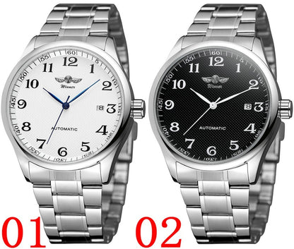 Reloj de negocios para hombre de acero inoxidable simple y moderno