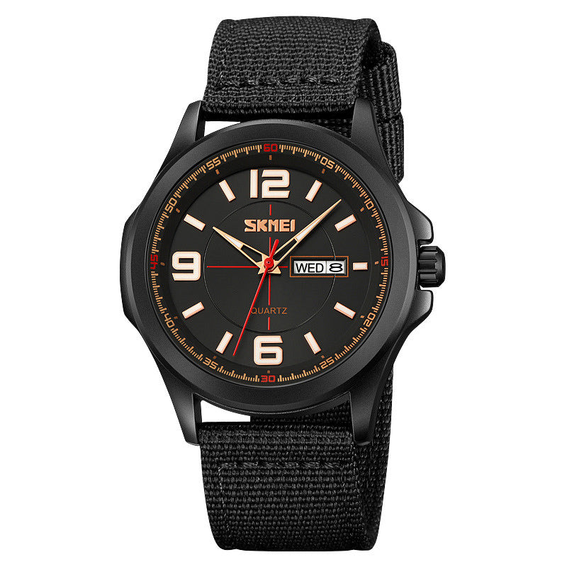 Reloj de pulsera clásico para hombre, redondo, luminoso, resistente al agua, de cuarzo