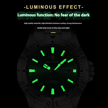 Reloj luminoso súper fuerte y de moda para hombres, resistente al agua