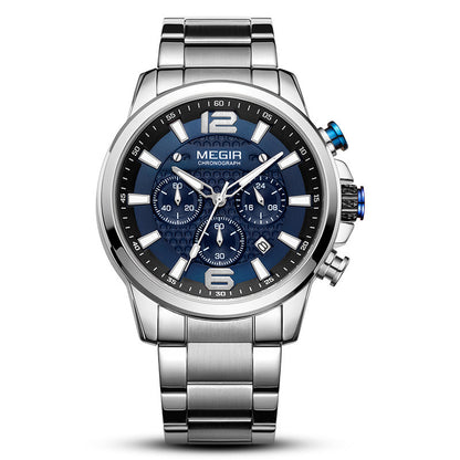 Watch Men's Multi-function Business Sports Steel Belt Men's Spot Quartz Watch
