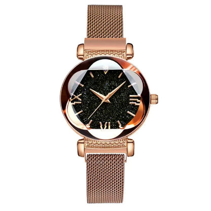 Reloj de estrella con correa de acero, reloj informal para mujer