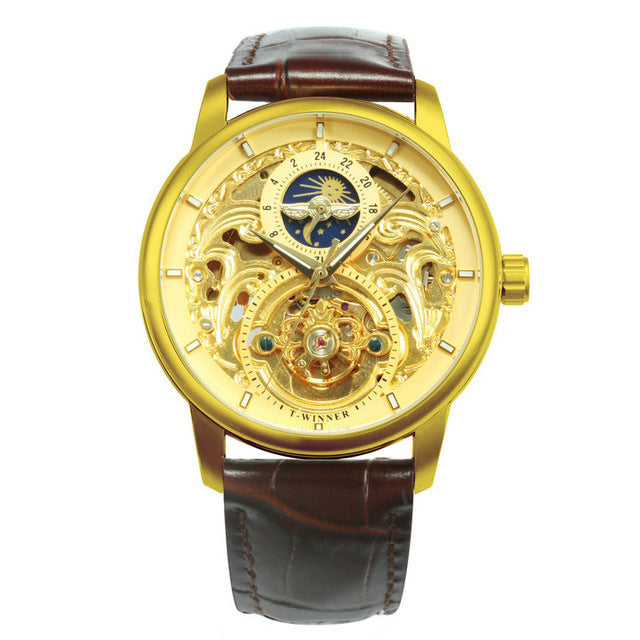 Fashion Casual Skeleton Automatic Mechanical Watch