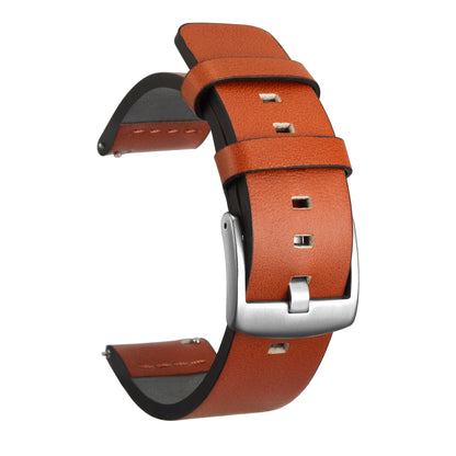 Universal Genuine Leather  Strap Brown Strap Black Buckle